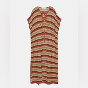 Zara Crochet oversized Tunic/Dress - Sz S